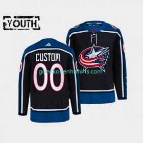 Columbus Blue Jackets Custom Adidas 2022-2023 Reverse Retro Marine Authentic Shirt - Kinderen
